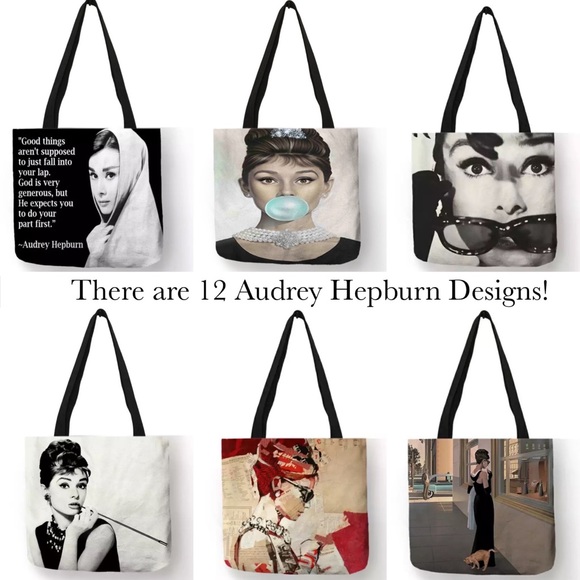 Eco-Friendly Iconic Audrey Hepburn Folding Tote Bag - Picture 14 of 15